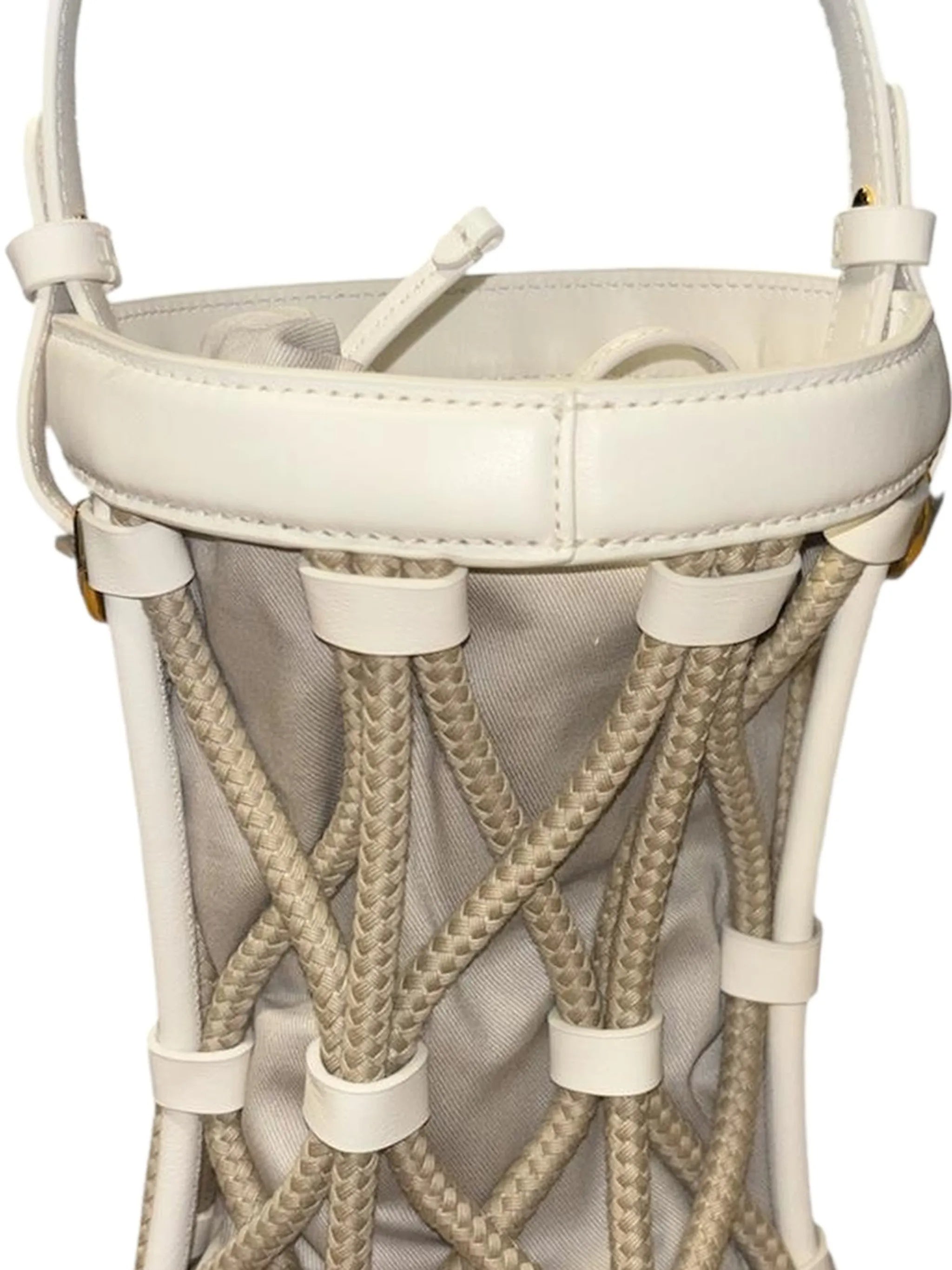Koi Rope Braided Leather Bucket Bag