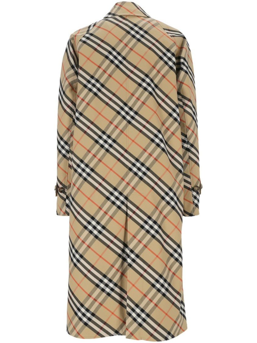 Classic Plaid Coat With Structured Silhouette