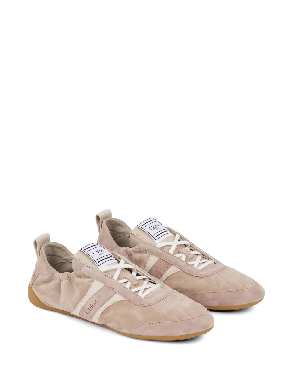 Matte Finish Flat Shoes with Elasticized Sides
