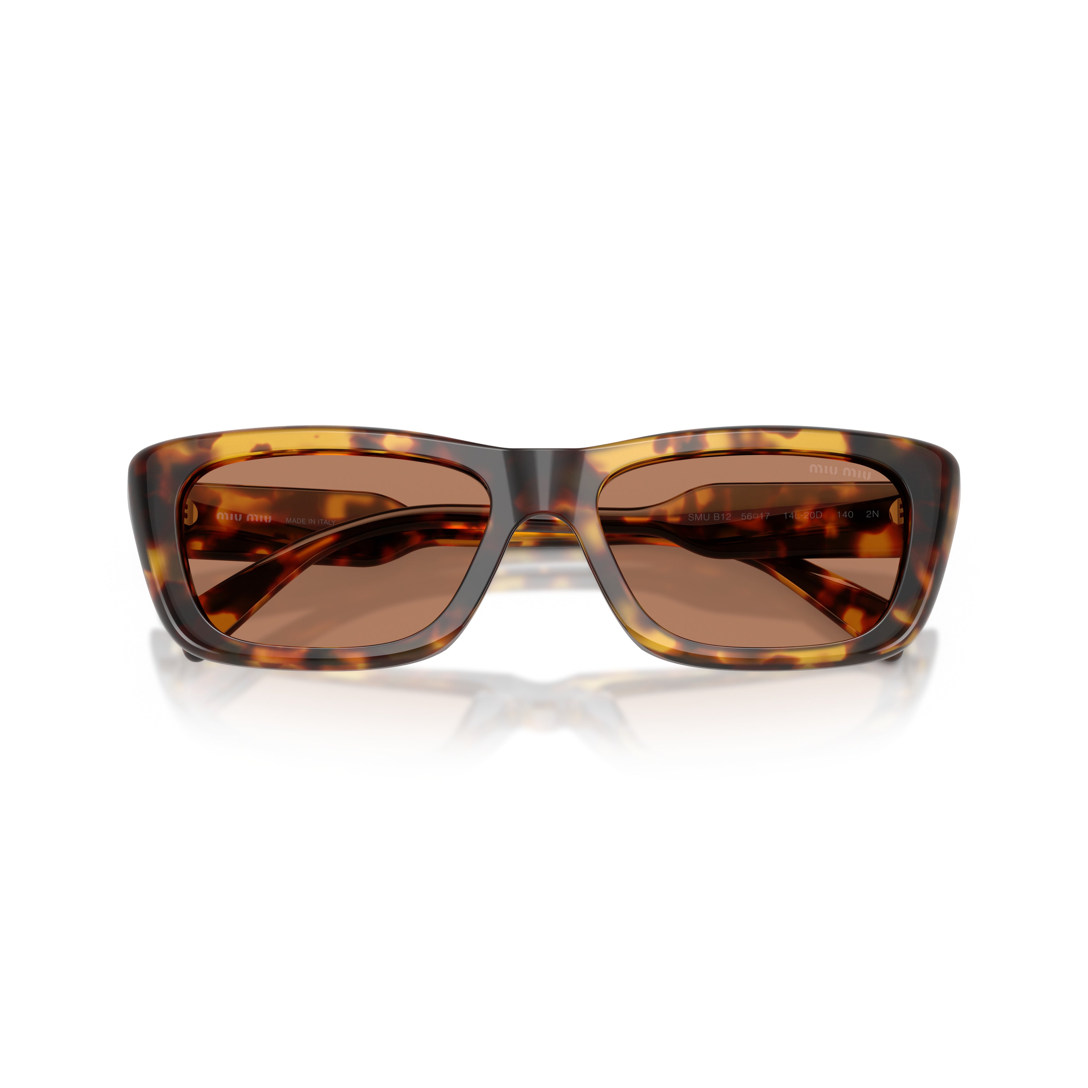 0mu B12s Rectangular Tortoiseshell Acetate Sunglasses