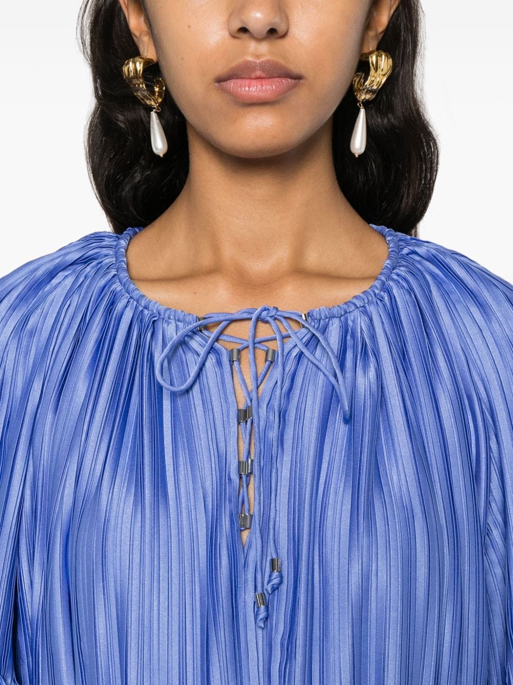 Charmeuse Plissé Top