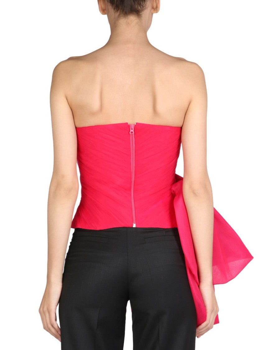 Draped Red Top