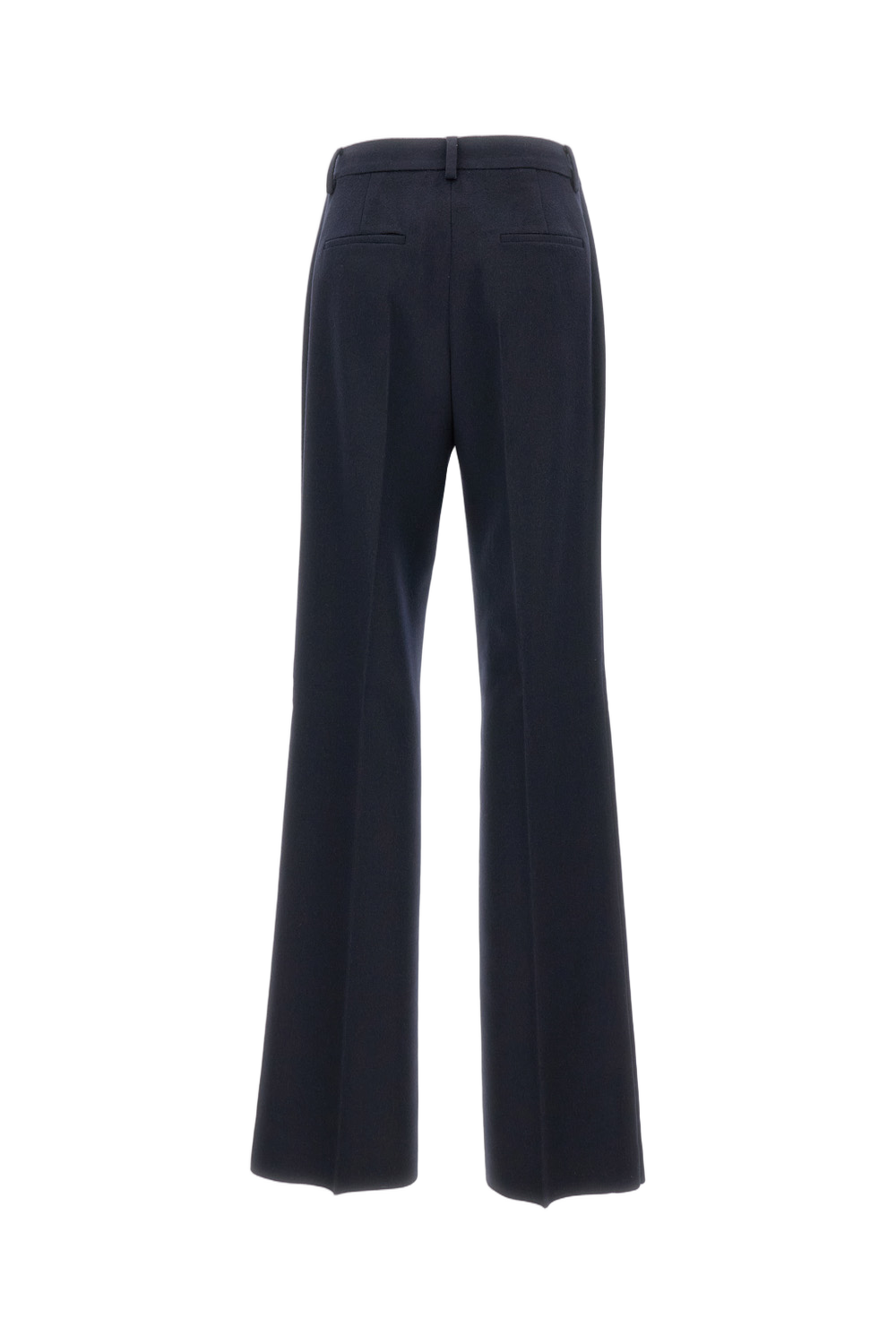 Tailored Blue Wool Trousers With Pleats