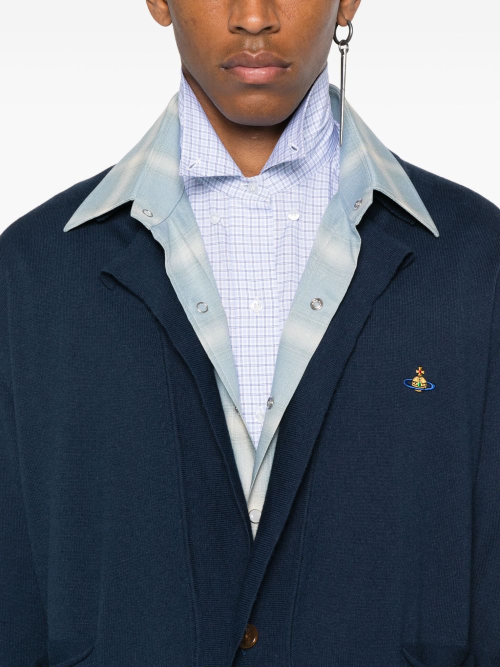 Navy V-Neck Sweater