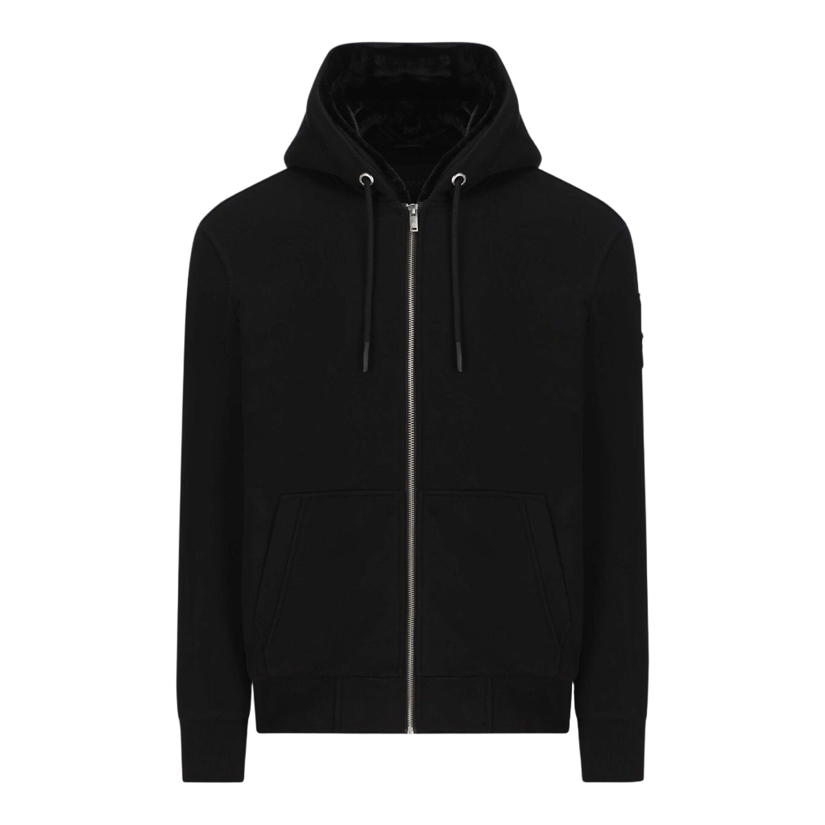 Zip-Up Hoodie with Drawstring Hood