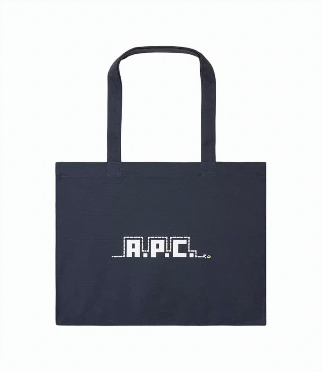 Cotton Shoulder Bag with Pixelated Logo