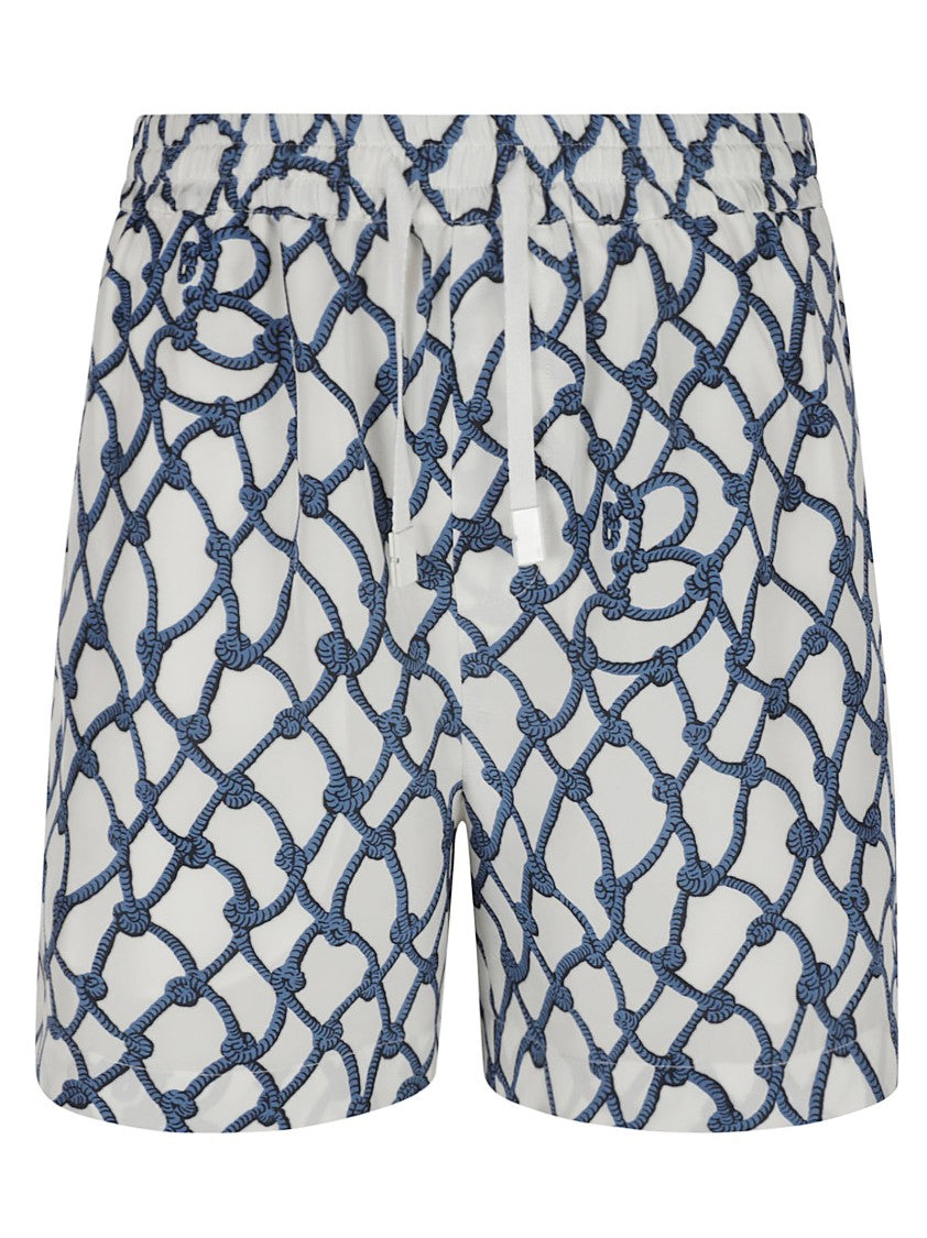 Dynamic Patterned Silk Shorts