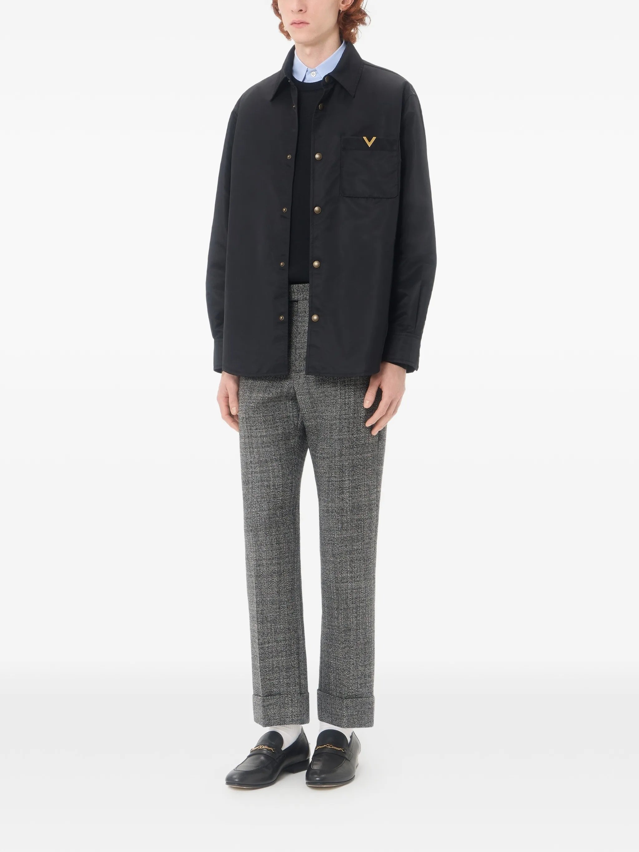Black Vlogo Signature Wool Sweater