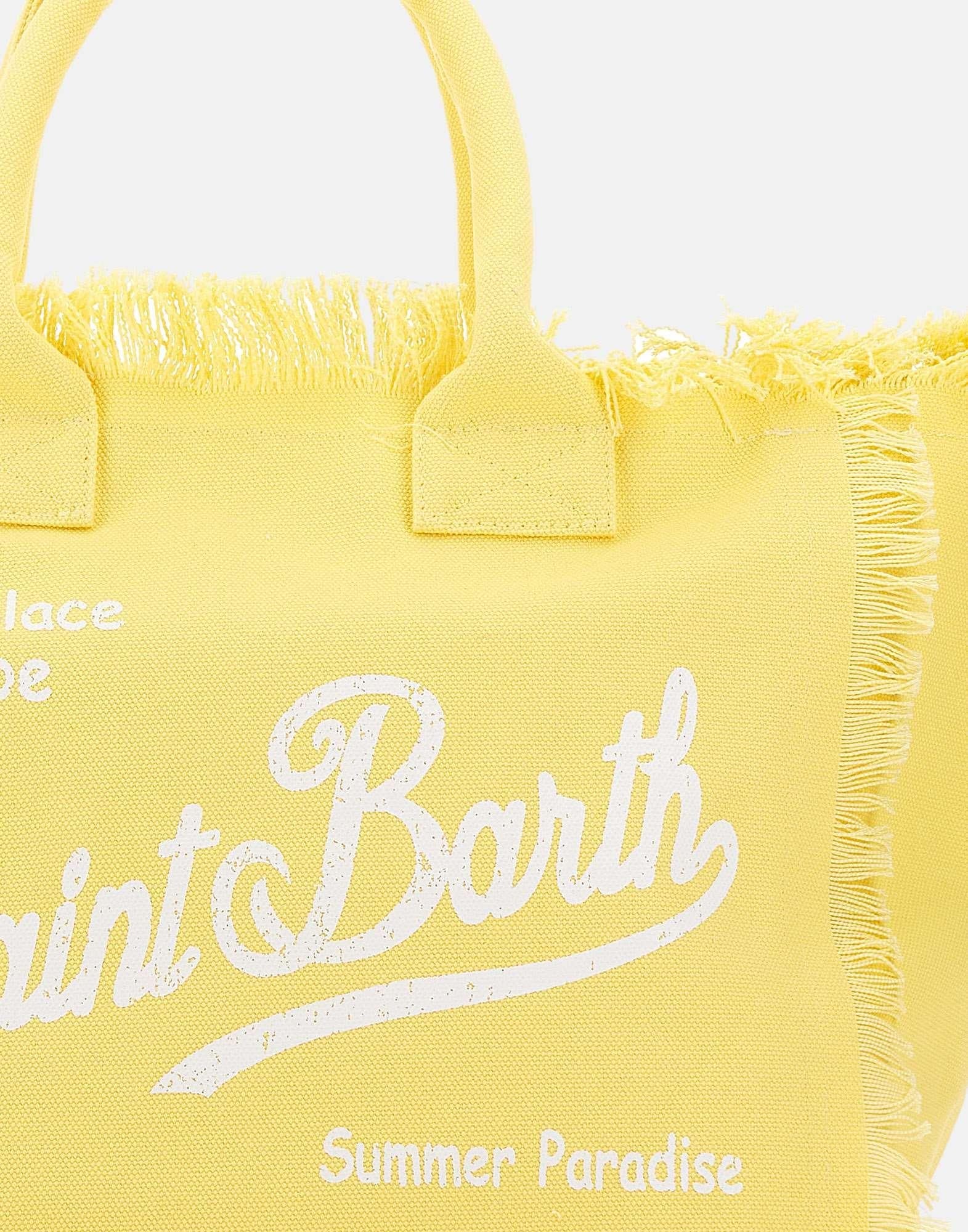 Soft Yellow Tote Bag with Frayed Edges