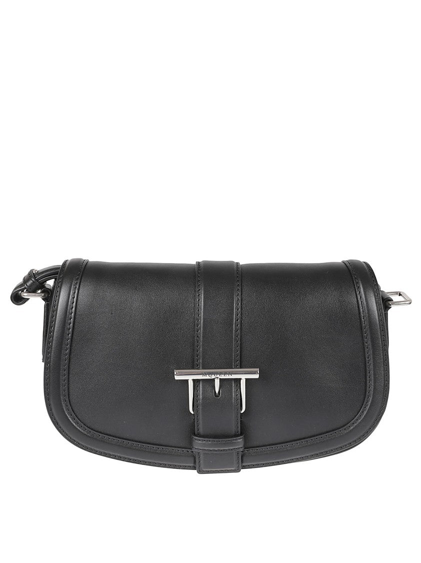 Mcqueen T-Bar Satchel With Antique Silver Hardware