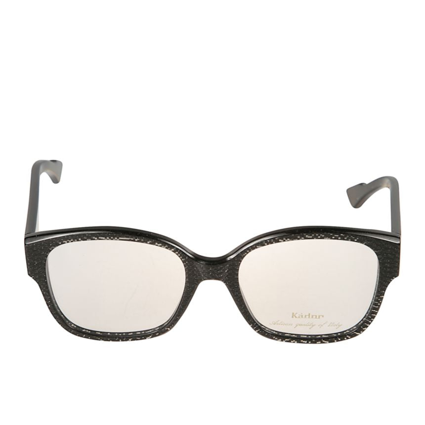 Toska Textured Black Rectangular Frame Eyeglasses