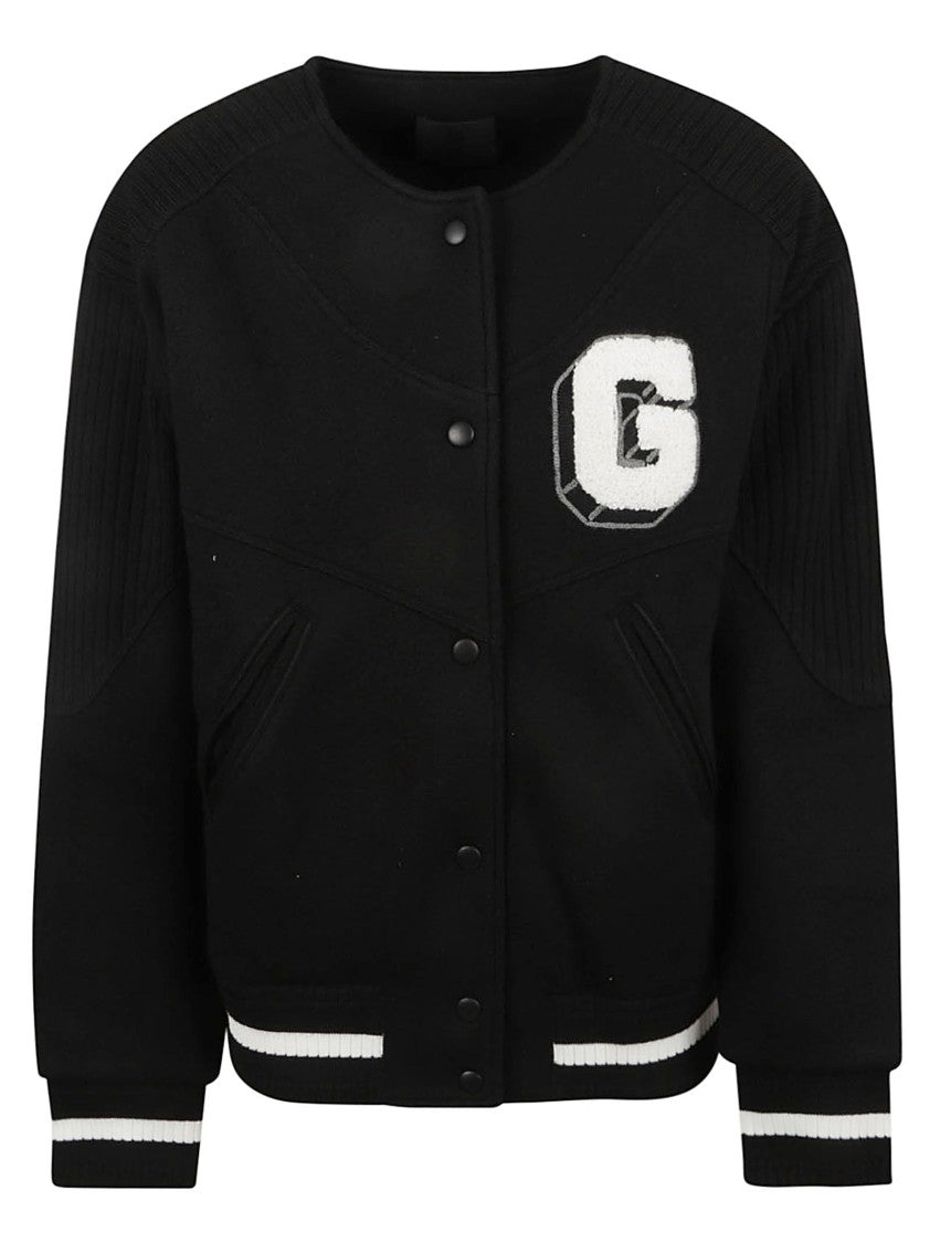 Structured Black Coat With Ribbed Detailing