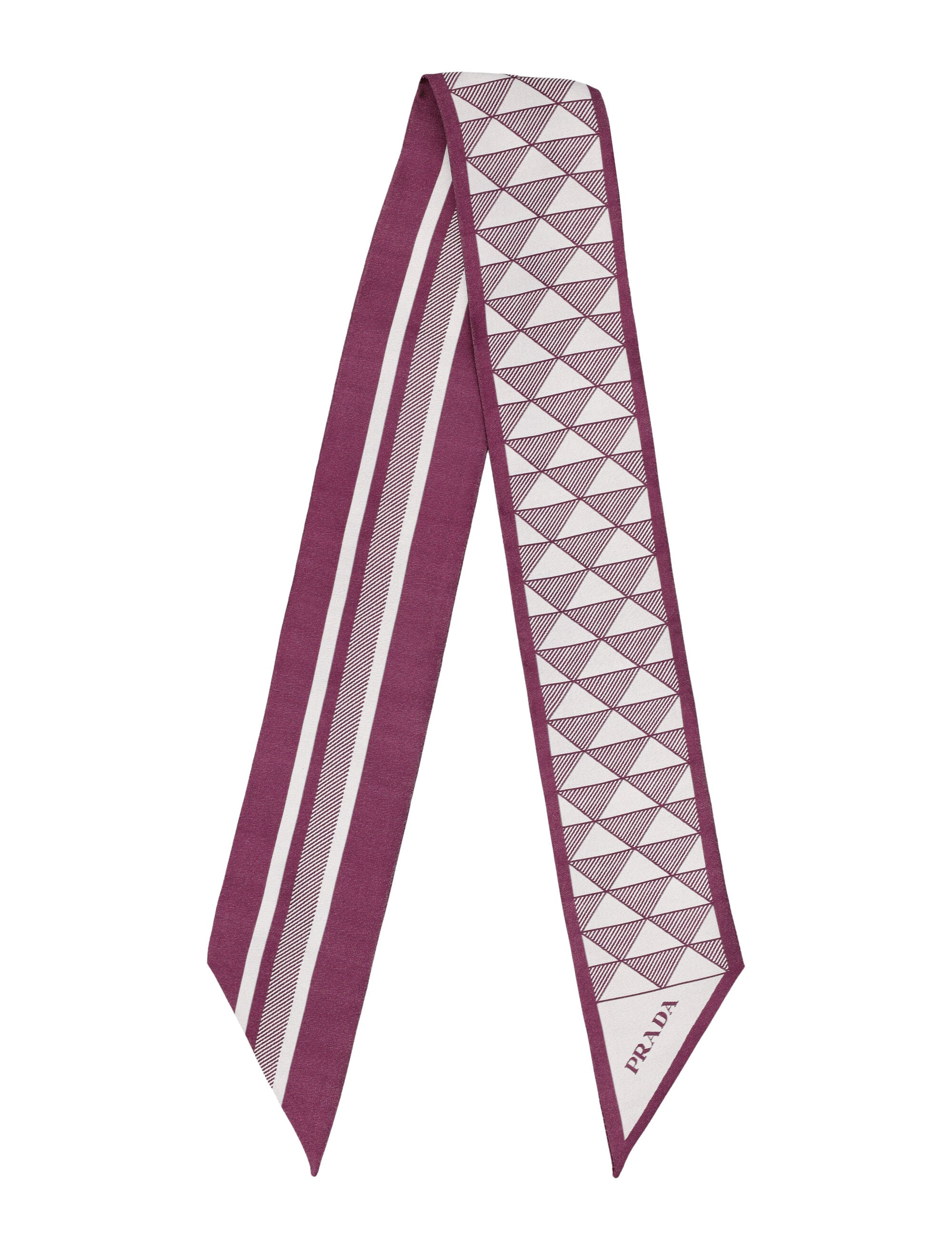 Symbole Print Silk Skinny Scarf
