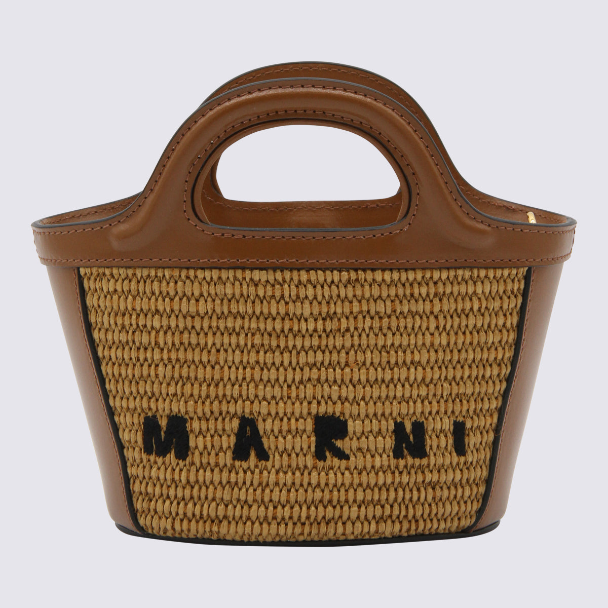 Brown Tropicalia Mini Top Handle Bag