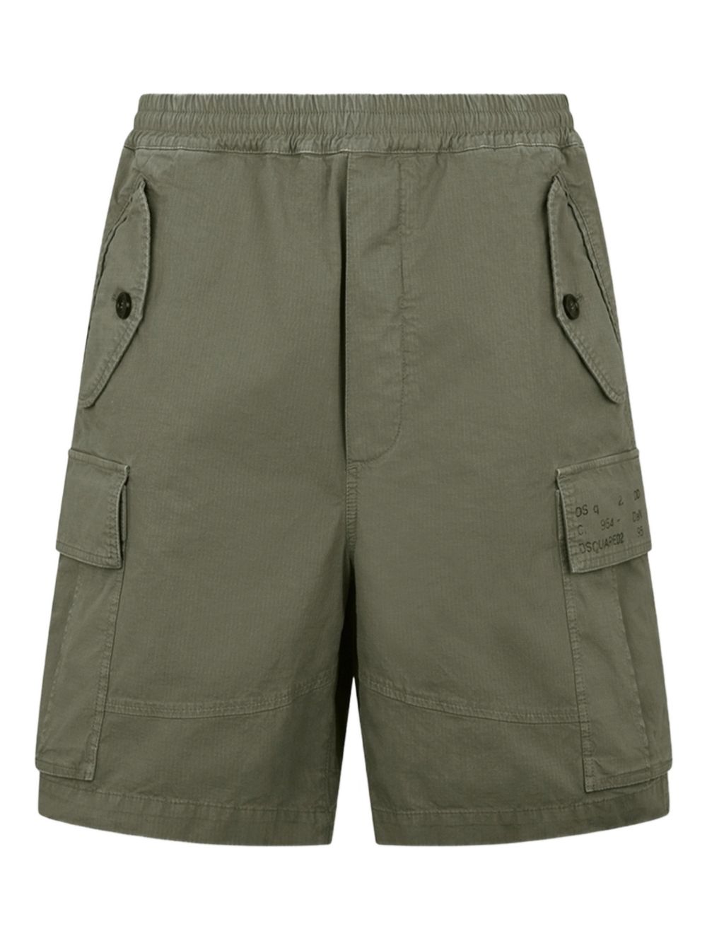 Green Ripstop Elasticated Side Flap Shorts
