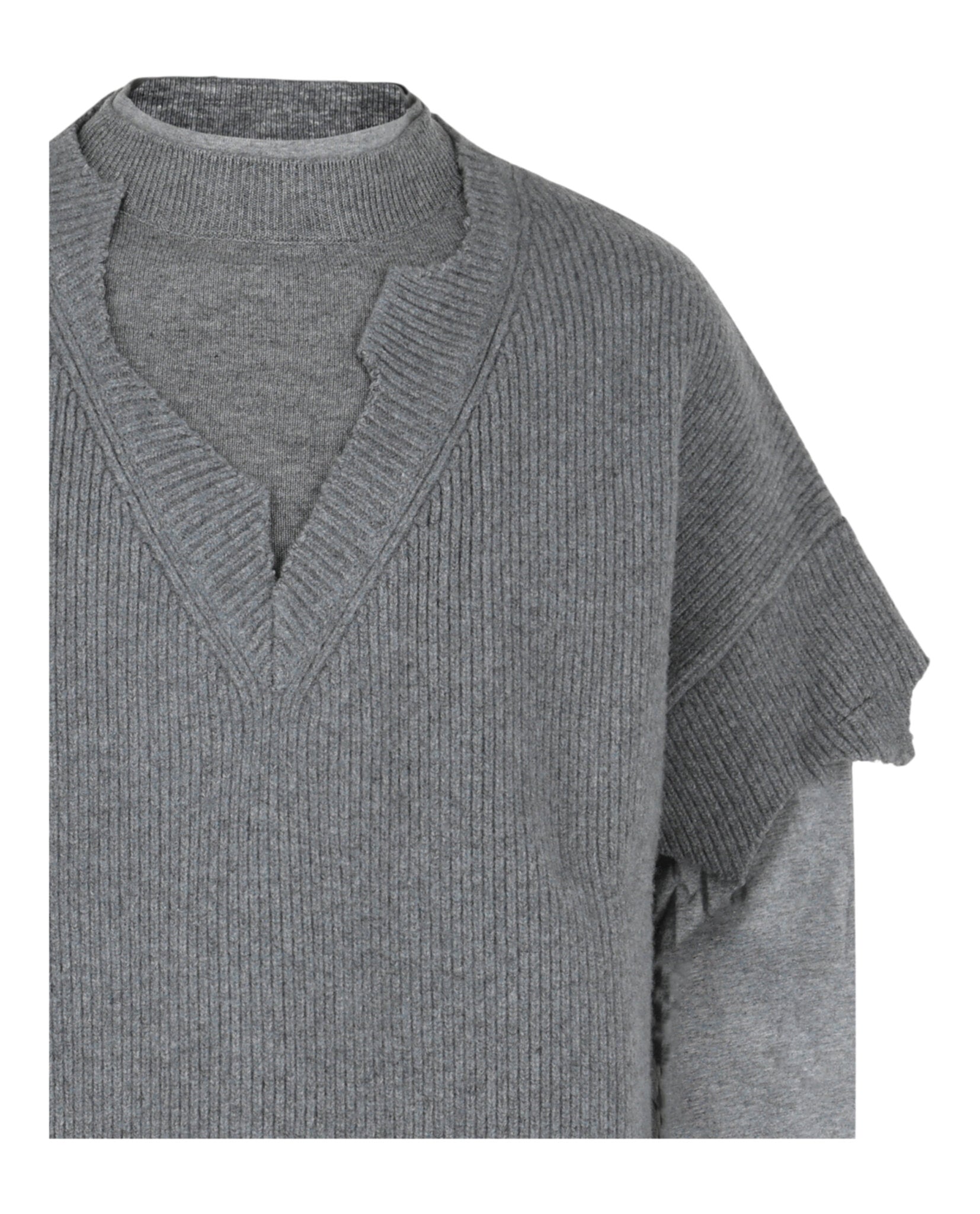 Wool Cut And Layer Sweater