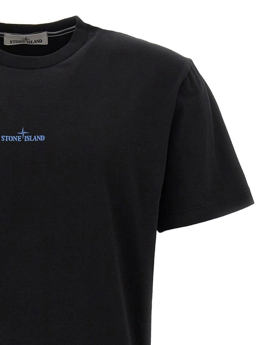 Short-Sleeved Cotton T-Shirt with Centered Logo