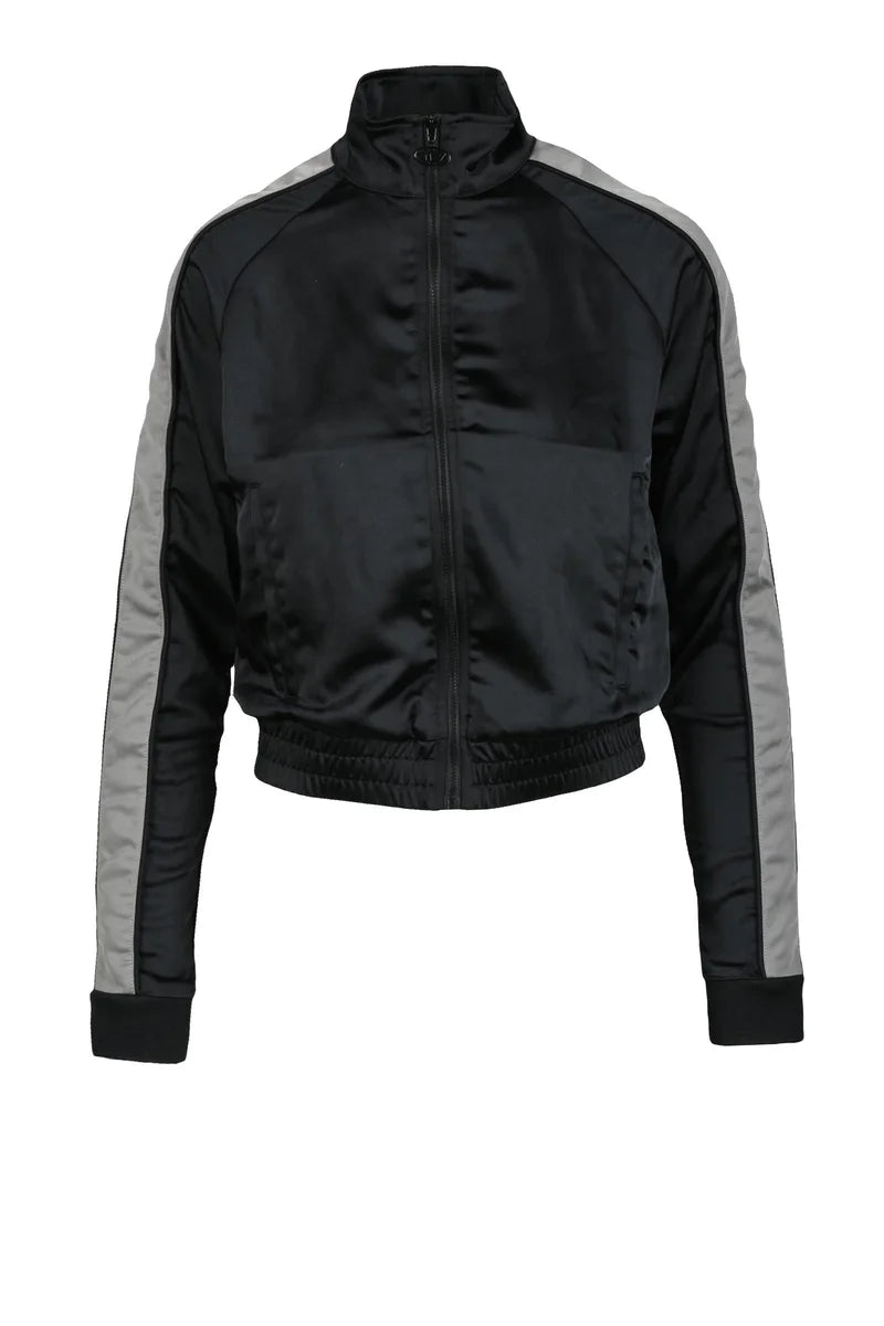 Polyester Zip Sweatshirt - Black
