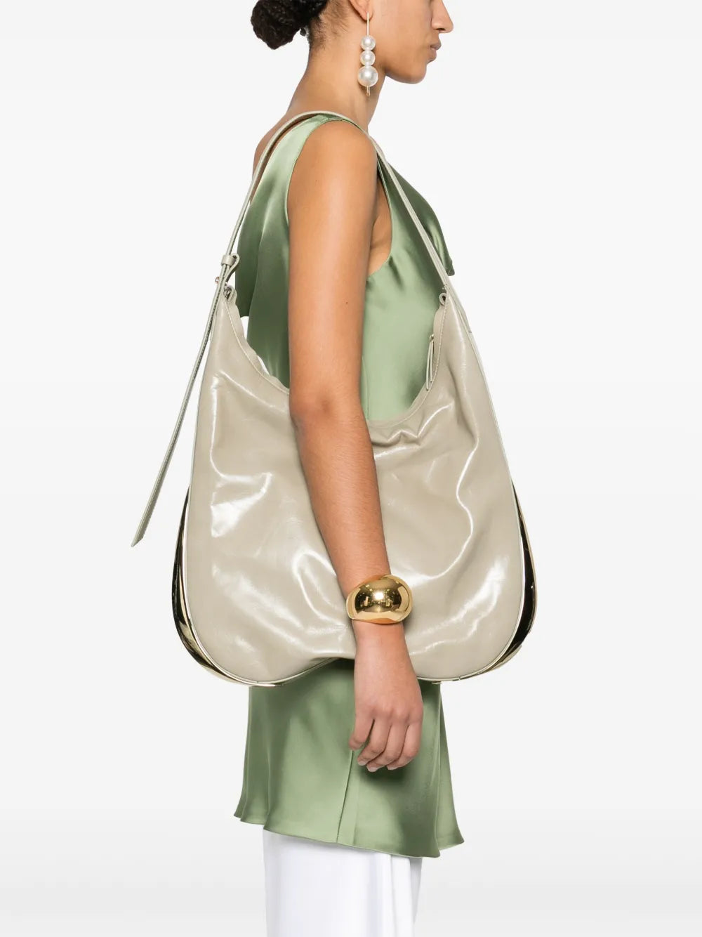 Structured Handbag With Top Handle And Detachable Strap