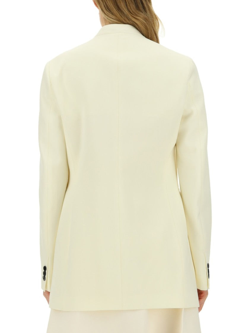 Single Button Tailored Jacket With Notched Lapel