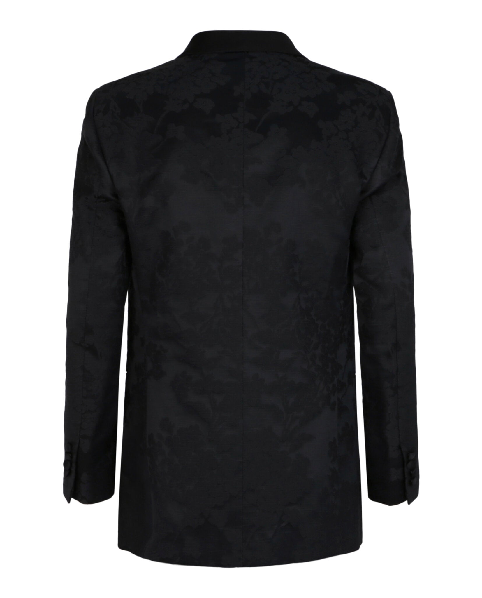 Floral Jacquard Tuxedo Jacket