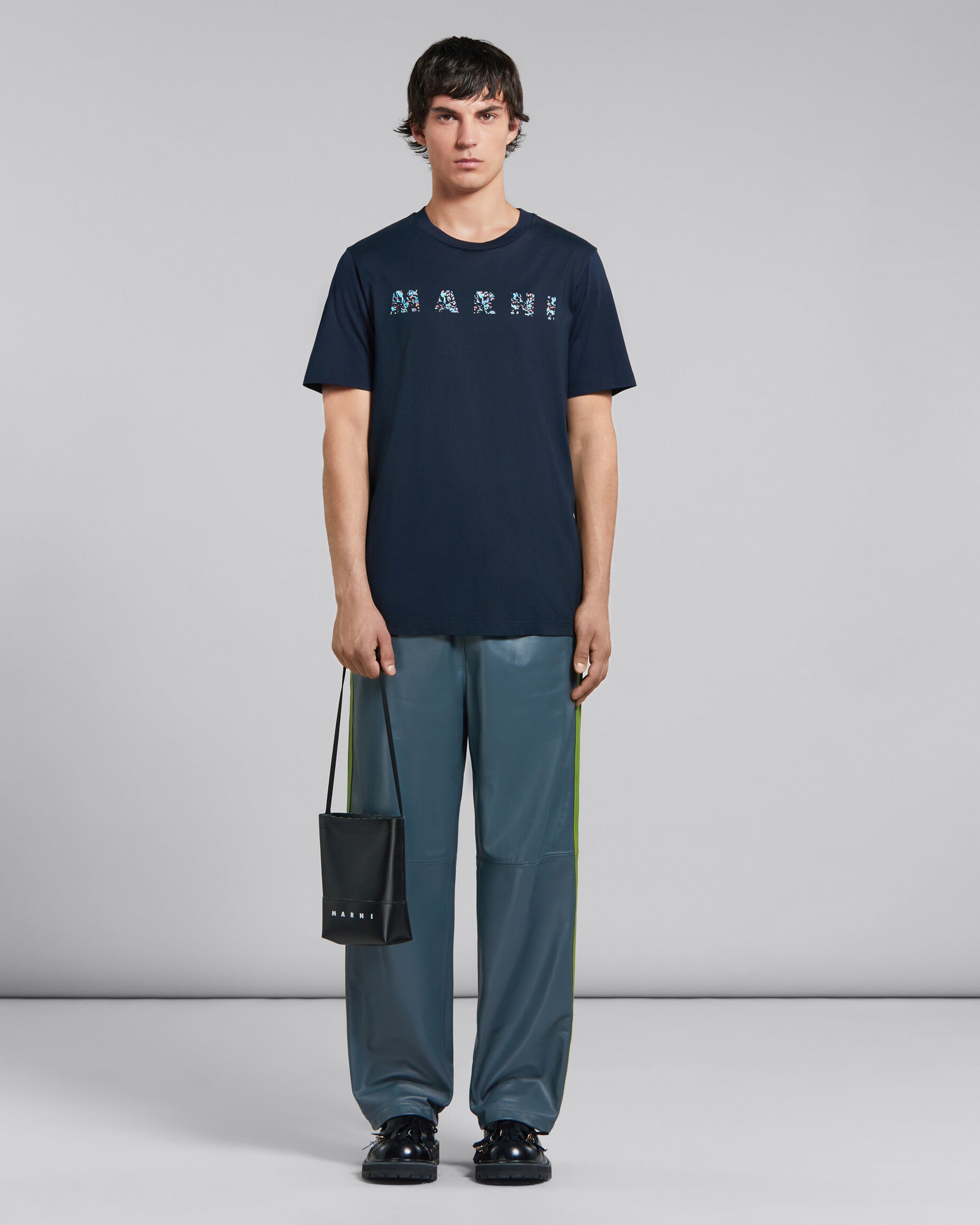 Black Shoulder Bag with Logo