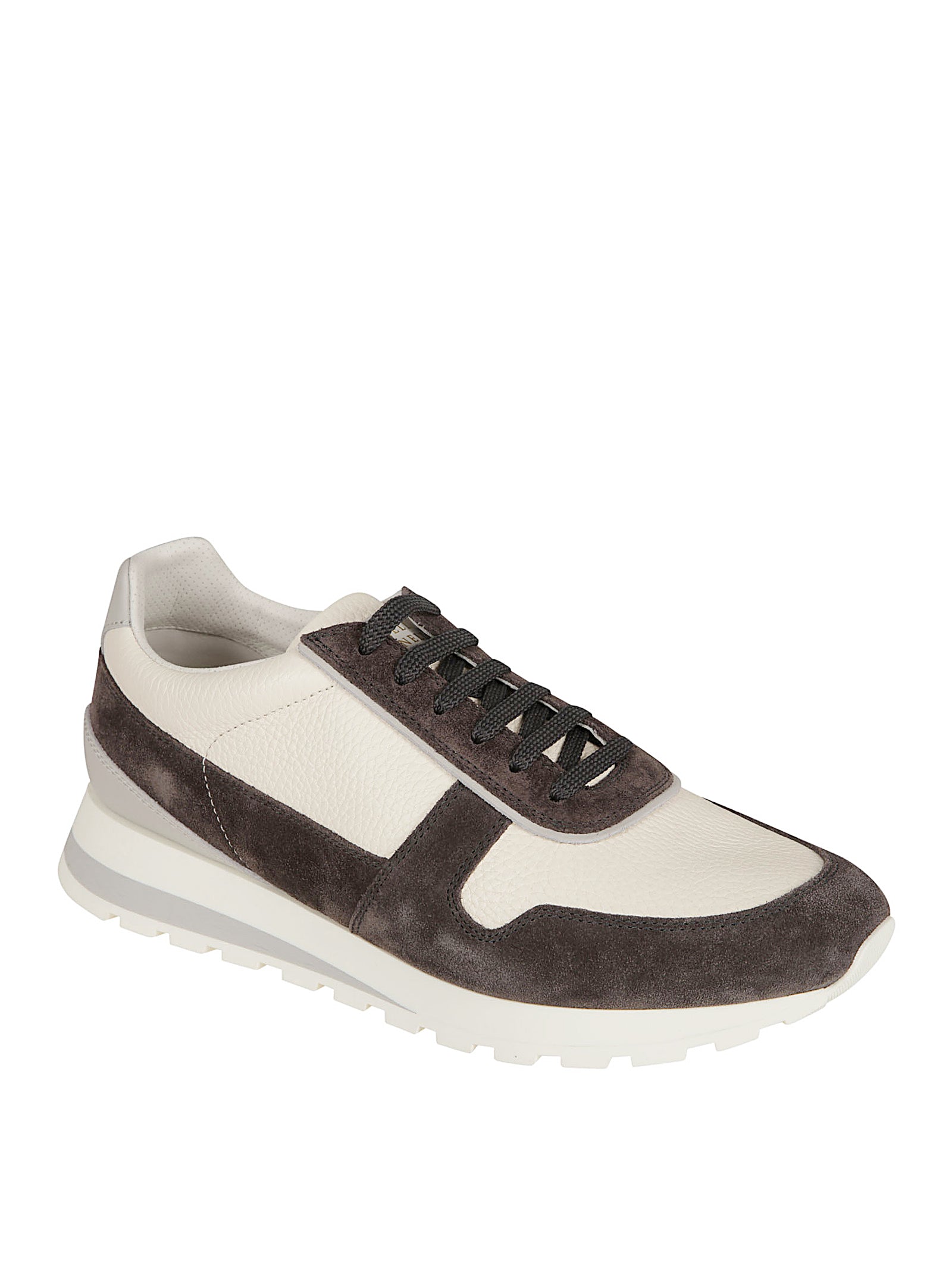 Low-Top Sneakers With Suede Overlays