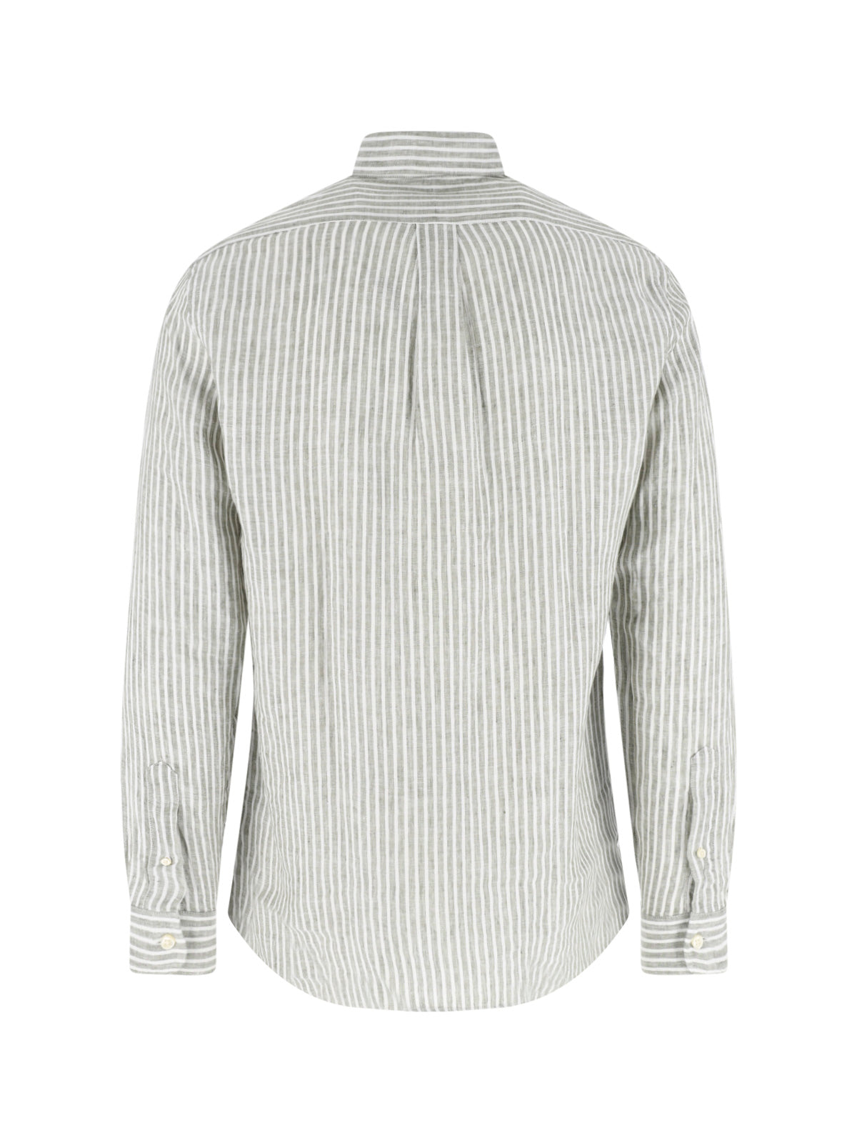 Neutral Vertical Stripe Long-Sleeve Shirt