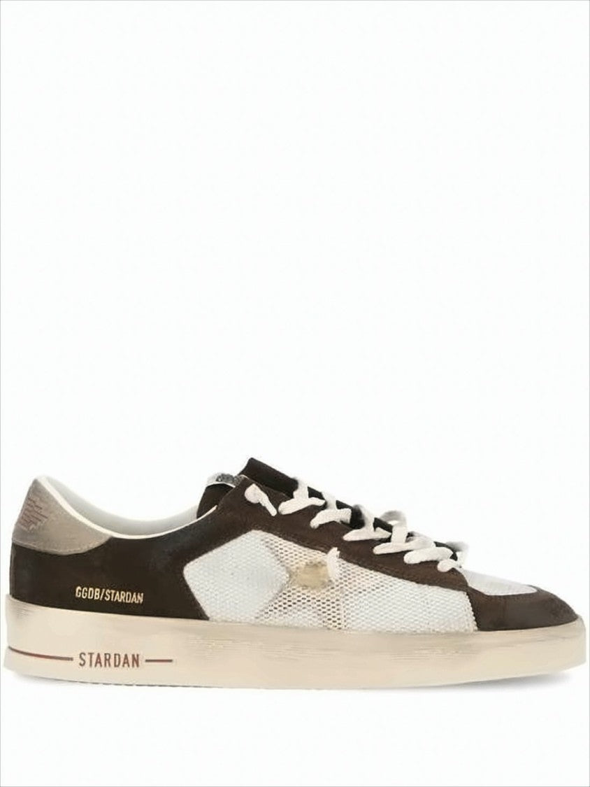 Low-Top Sneakers with Suede Overlays and Signature Star Emblem