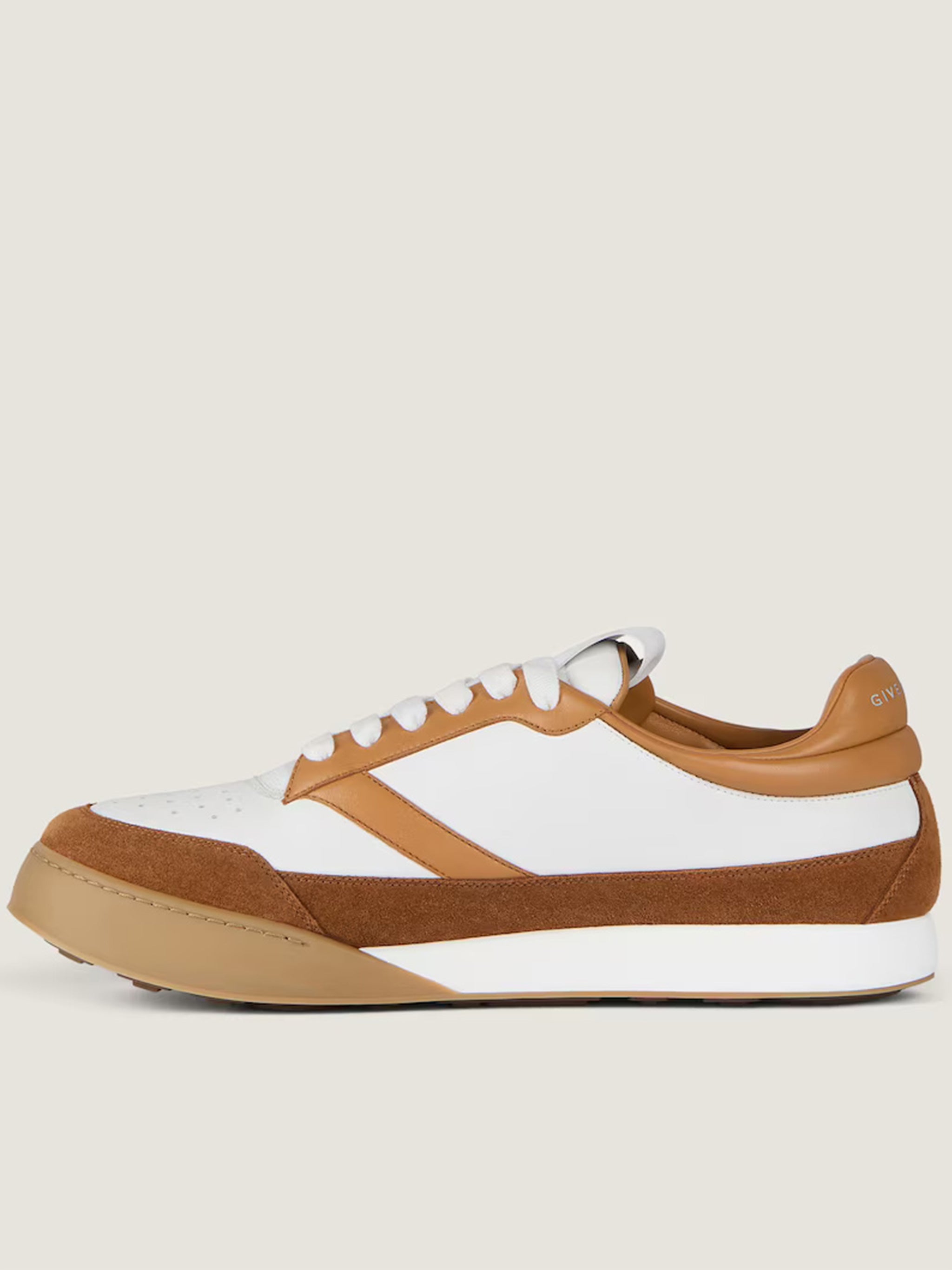 Yard Court White Calf Leather Suede Sneakers