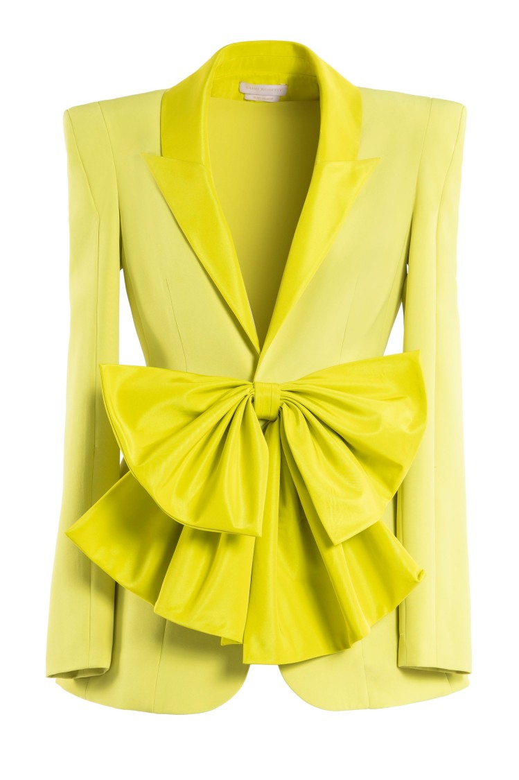 Crepe Tailored Jacket With Taffeta Collar