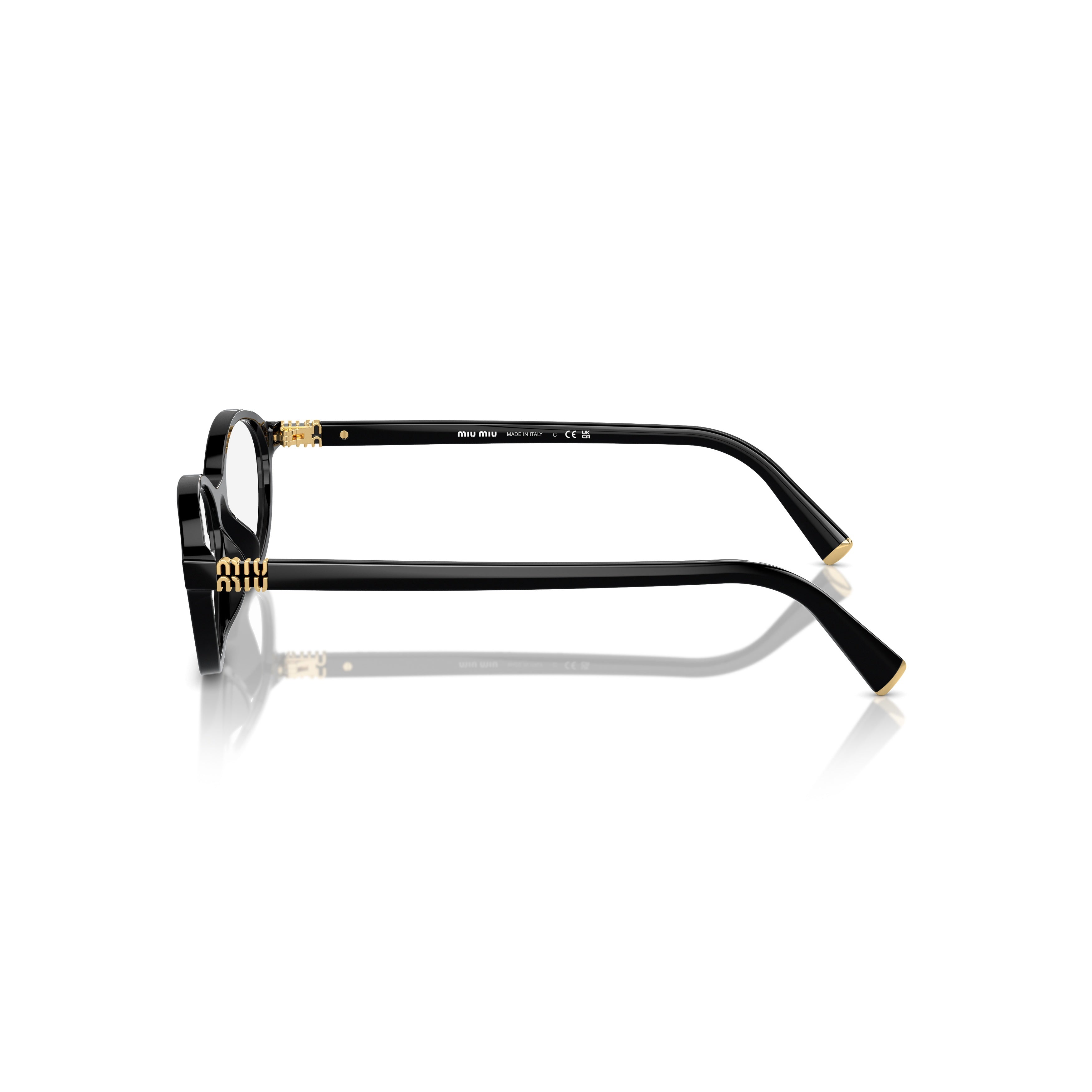 0mu 09xv Oval Black Acetate Eyeglasses