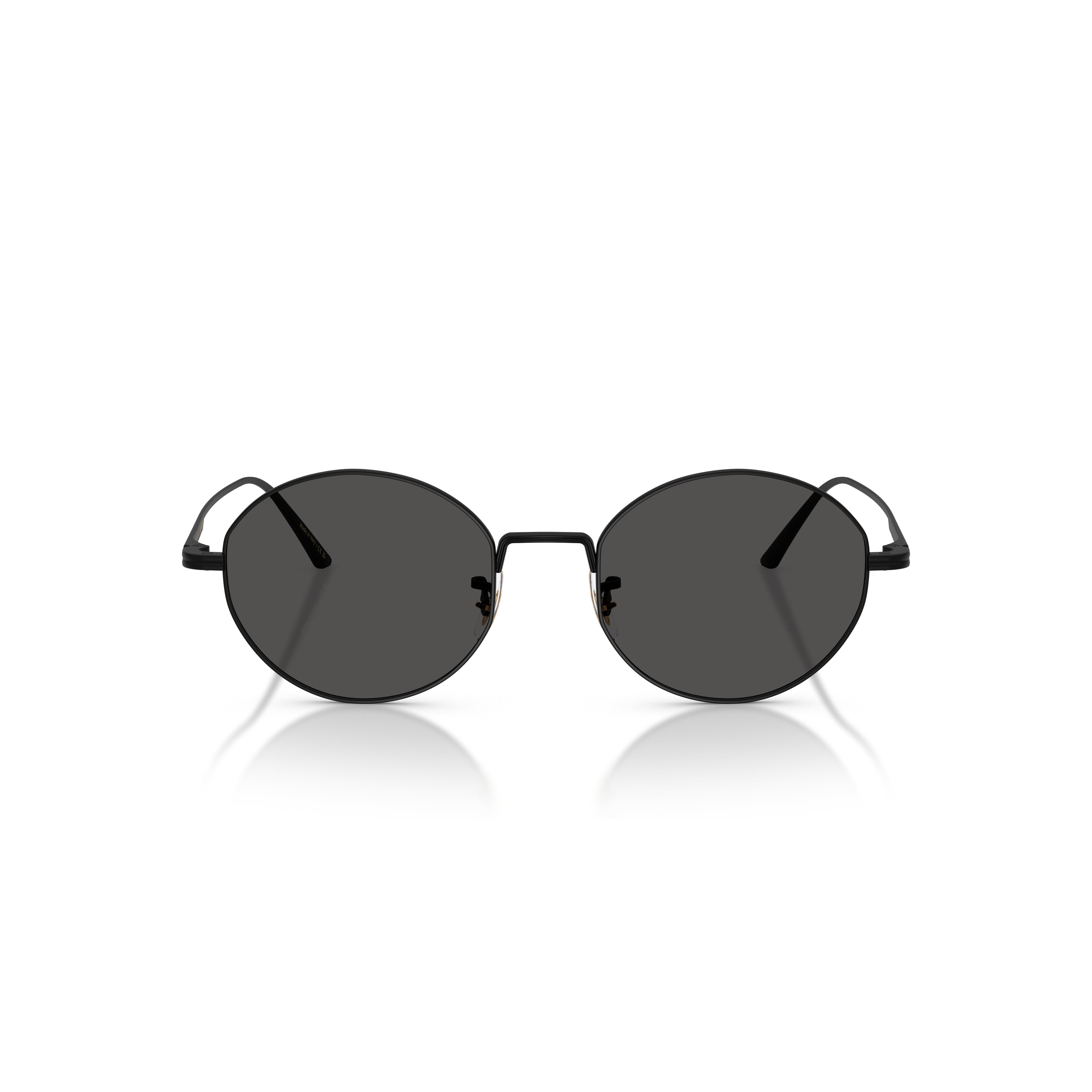 0ov1376s Round Lens Sunglasses with Minimalist Metal Frame