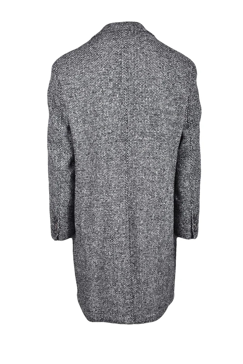 Virgin Wool Coat - Black/Grey