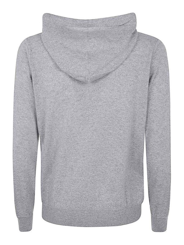 Full-Zip Hooded Cardigan In Wool
