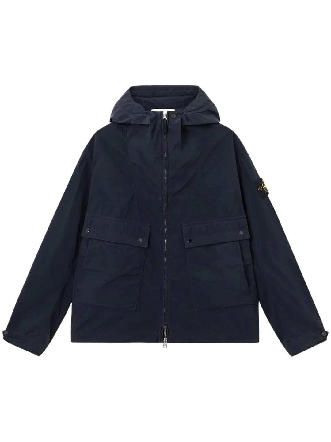Boxy Short Parka With Front Zipper Closure