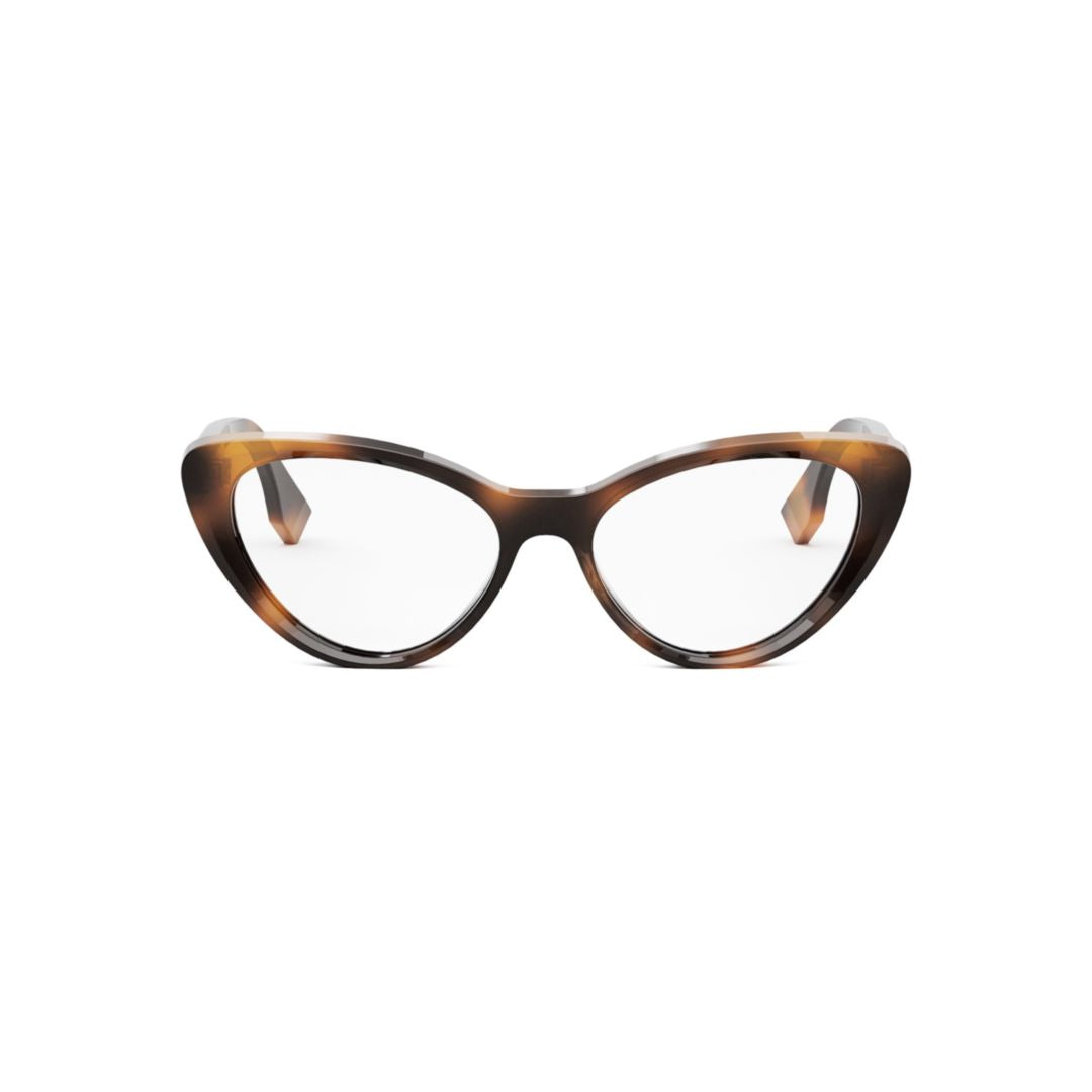 Fe50075i Cat-Eye Tortoiseshell Acetate Eyeglasses