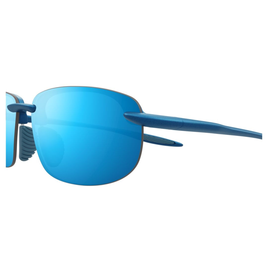 Hookipa Ultra Af Rimless Blue Mirrored Sunglasses with Adjustable Nose Pads
