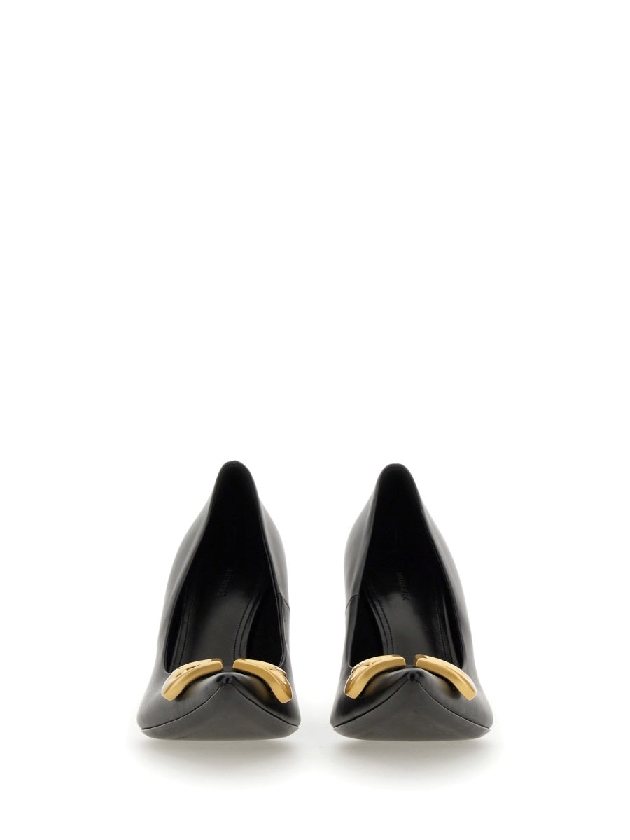 High-Heeled Leather Pumps with Pointed Toe