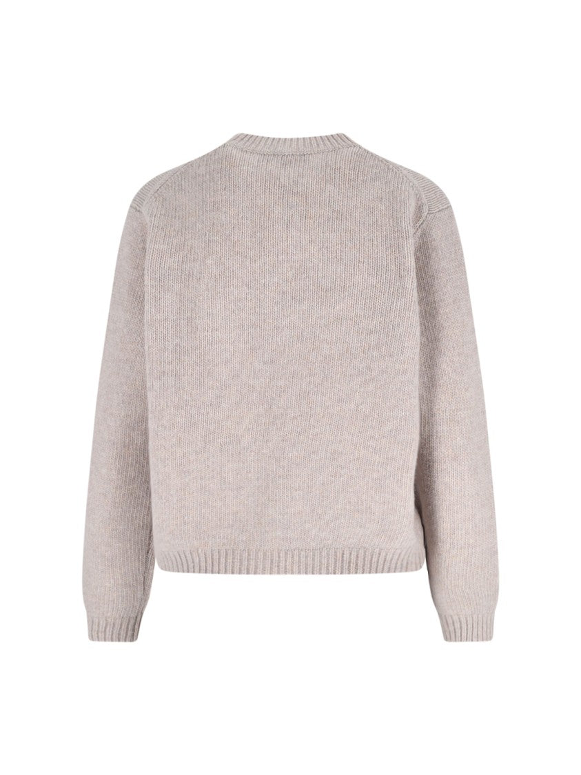 Classic White Knitwear Sweater With Soft Texture
