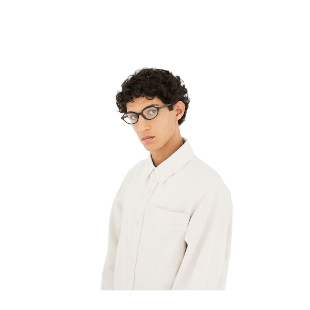 Numero 04 Black Ultra-Thin Oval Eyeglasses