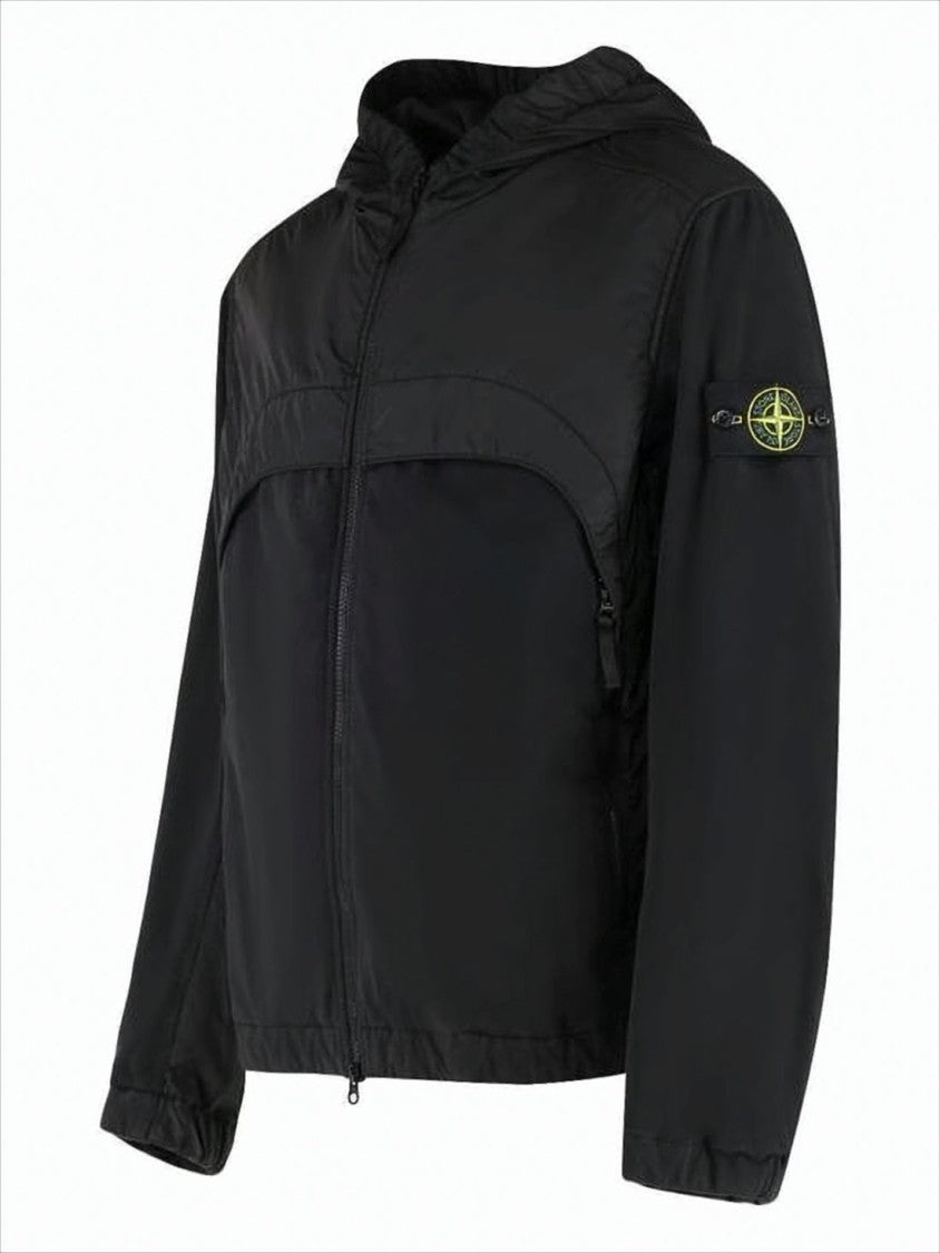 Hooded Color-Blocked Jacket with Zippered Pockets