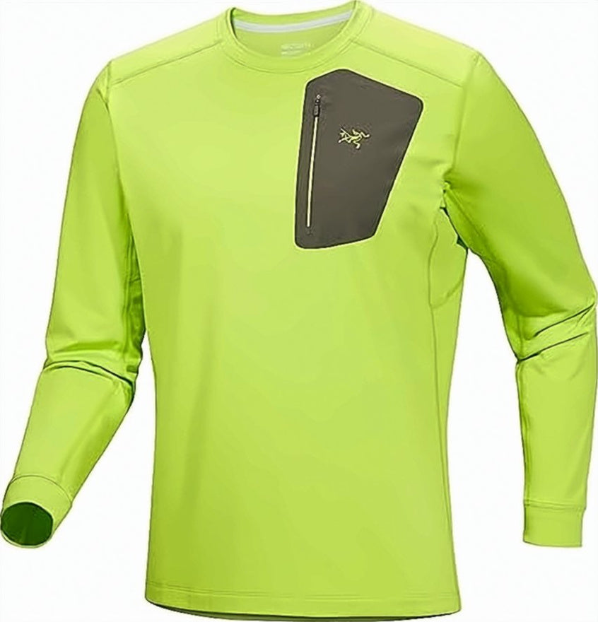 Long-Sleeve Performance Top with Zippered Chest Pocket