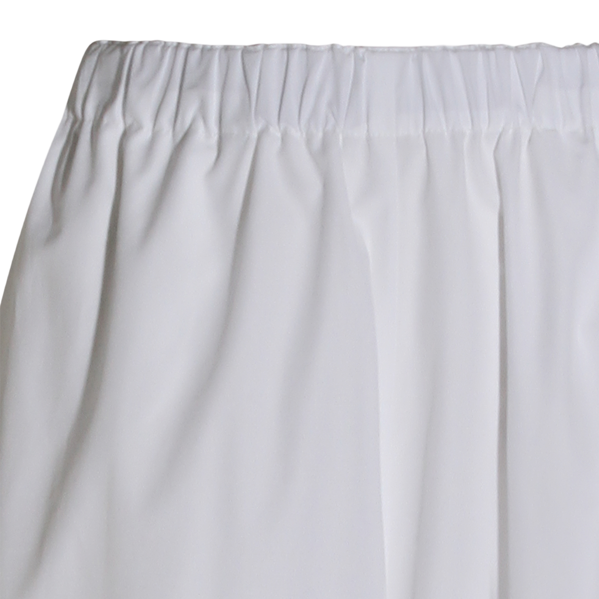 Relaxed White Trousers with Elastic Waistband