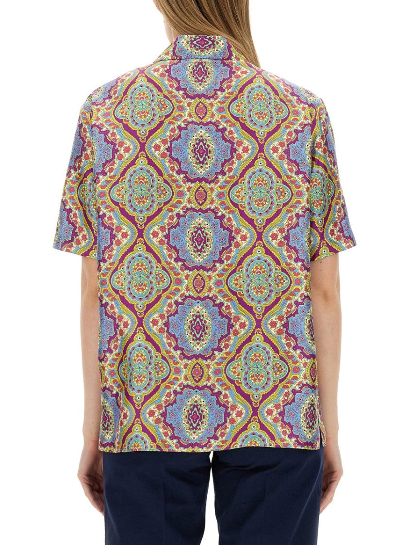 Vibrant Printed Silk Shirt