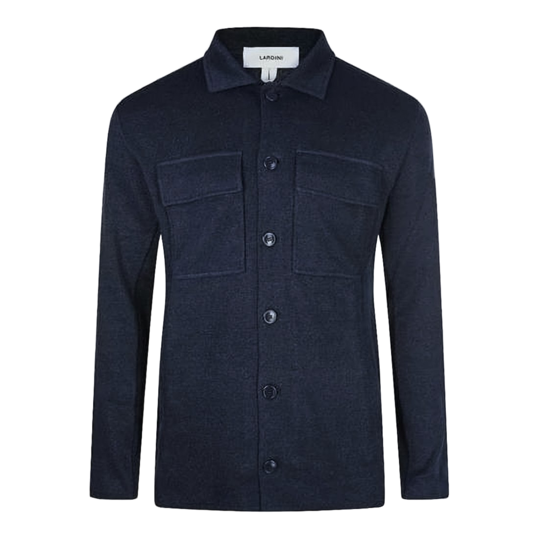 Long-Sleeved Black Shirt with Classic Collar