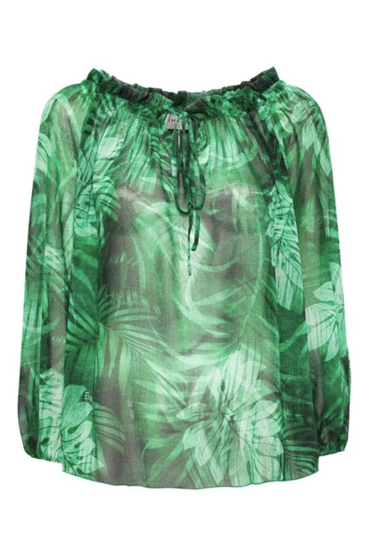 Green Shirt With All Over Print
