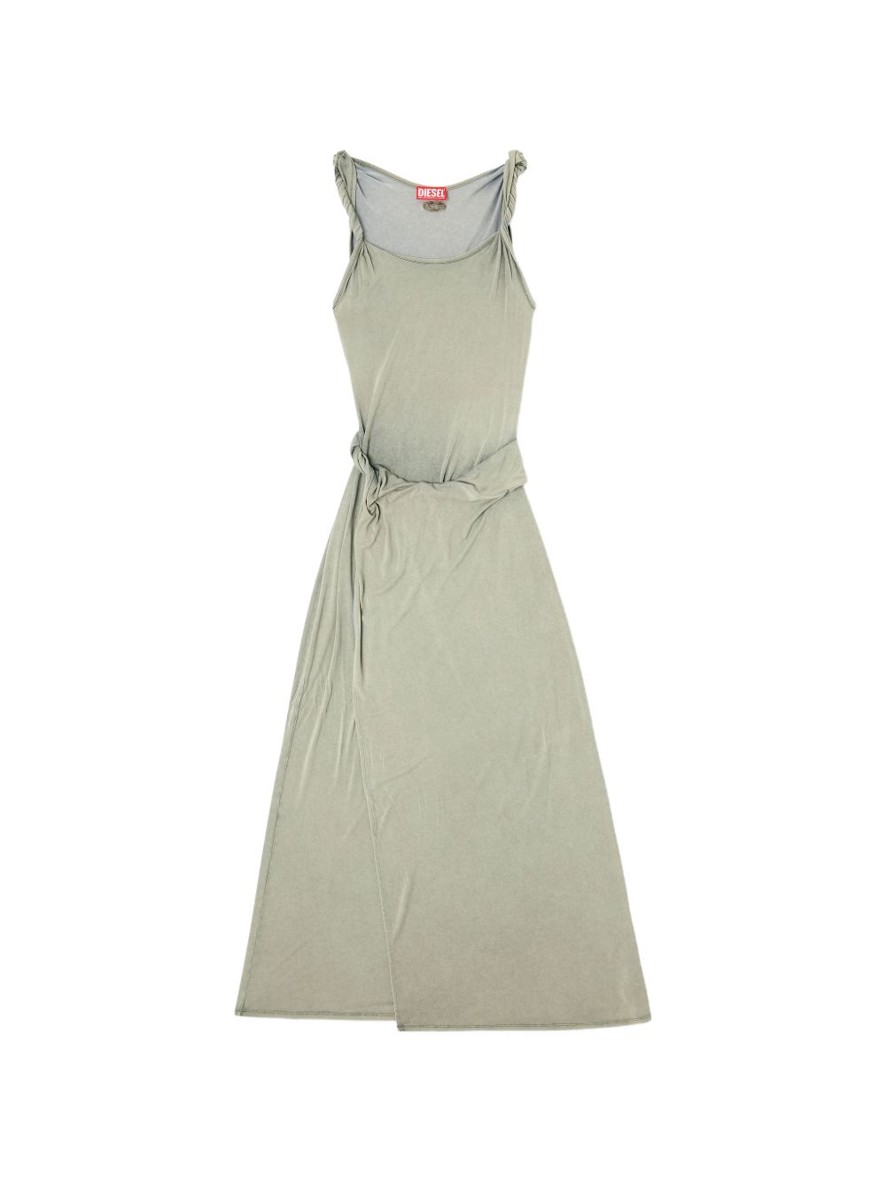 Green Knot Detail Sleeveless Maxi Dress