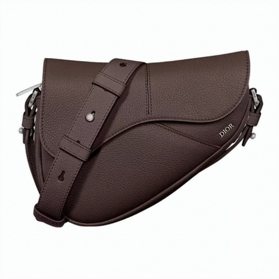 Saddle-Shaped Calf Leather Belt Bag