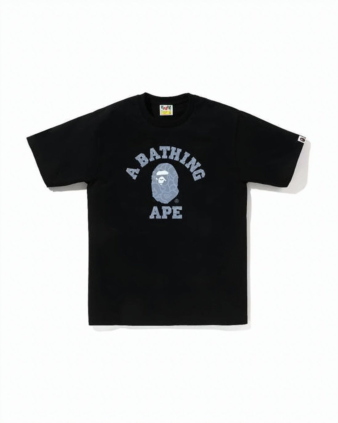 Black Short-Sleeved T-Shirt Featuring Ape Head Graphic